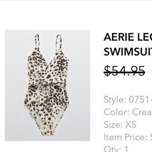 Aerie Leopard Wrap One Piece Swimsuit